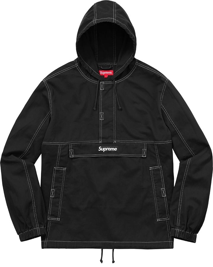 Contrast Stitch Twill Pullover view 6